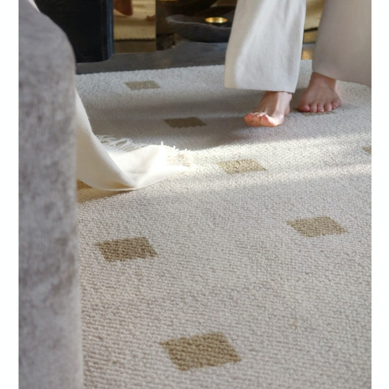 Feblilac Rectangular Square Geometric Pattern Living Room Wool Carpet - view 4