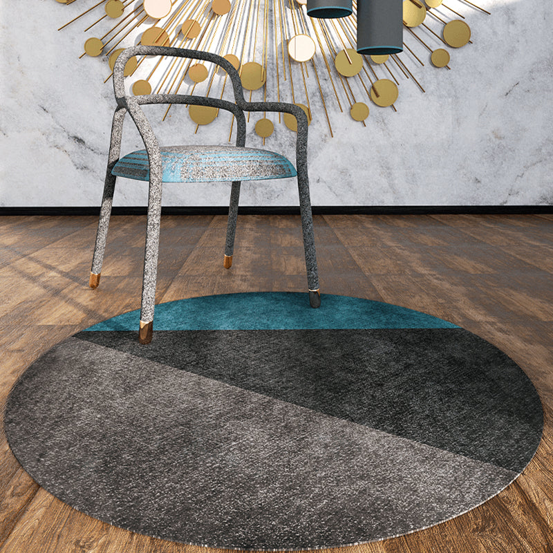 Formal Color Block Rug Multi Colored Polyster Area Rug Non-Slip Pet Friendly Washable Indoor Rug for Parlor Dark Gray Clearhalo 'Area Rug' 'Modern' 'Rugs' Rug' 2300302