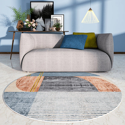 Formal Color Block Rug Multi Colored Polyster Area Rug Non-Slip Pet Friendly Washable Indoor Rug for Parlor Light Gray Clearhalo 'Area Rug' 'Modern' 'Rugs' Rug' 2300309