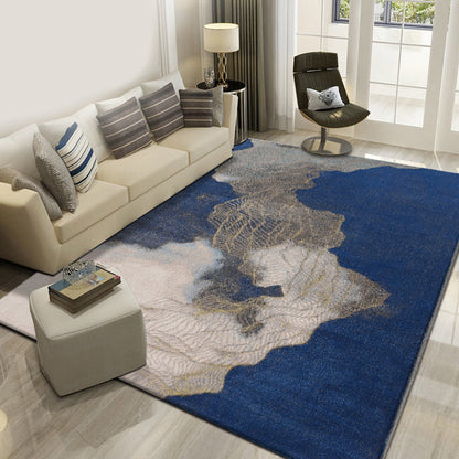 Relaxing Abstract Rug Multi Colored Synthetics Indoor Rug Non-Slip Backing Pet Friendly Area Carpet for Living Room Dark Blue-Gray Clearhalo 'Area Rug' 'Modern' 'Rugs' Rug' 2300364