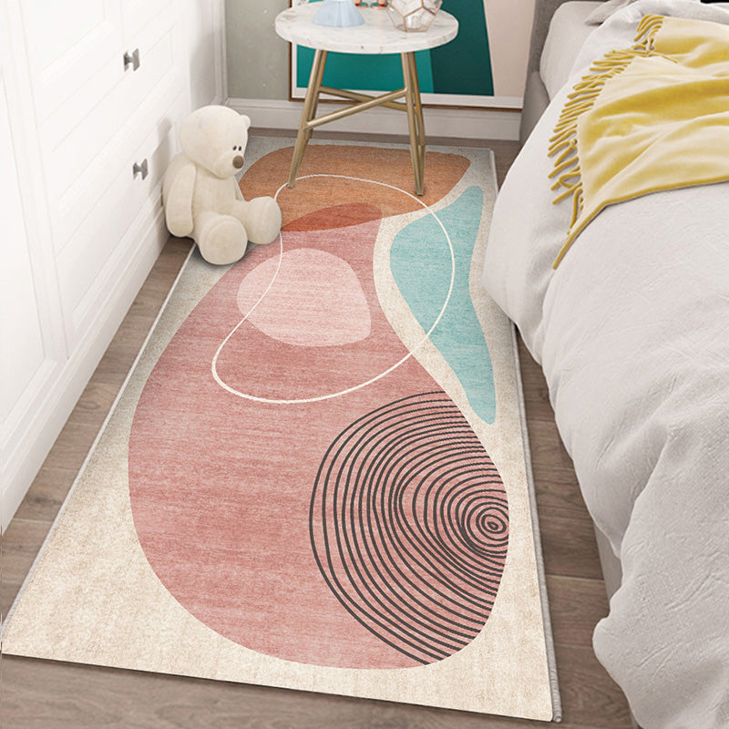 Western Bedroom Rug Multi Colored Color Block Indoor Rug Polyster Non-Slip Backing Machine Washable Carpet Clearhalo 'Area Rug' 'Rug' 2300931