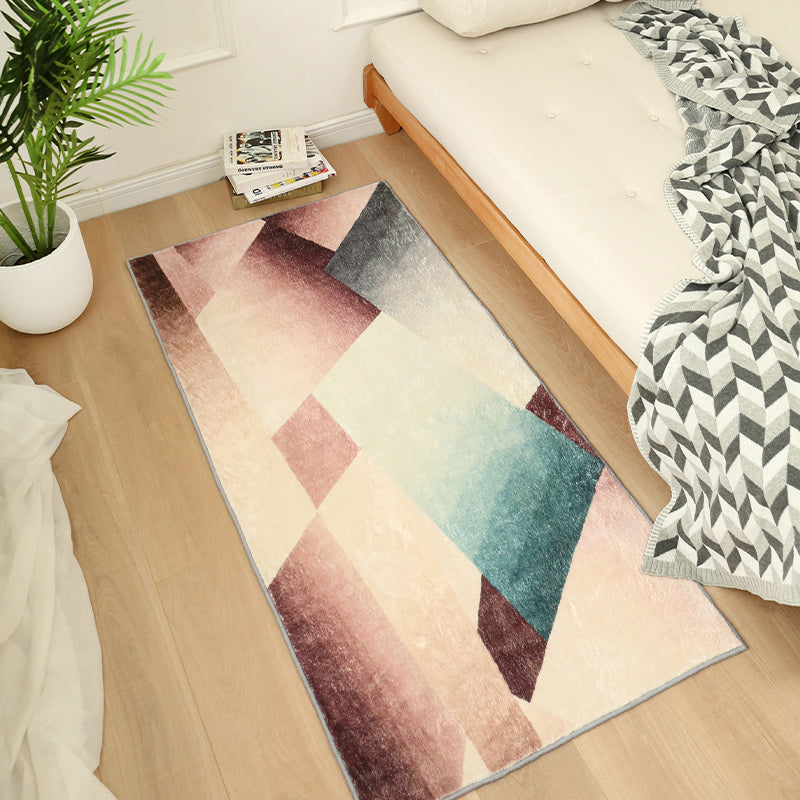 Western Home Decor Rug Multi Color Abstract Printed Indoor Rug Synthetics Non-Slip Backing Pet Friendly Area Carpet Pink-Blue Clearhalo 'Area Rug' 'Rug' 2300993
