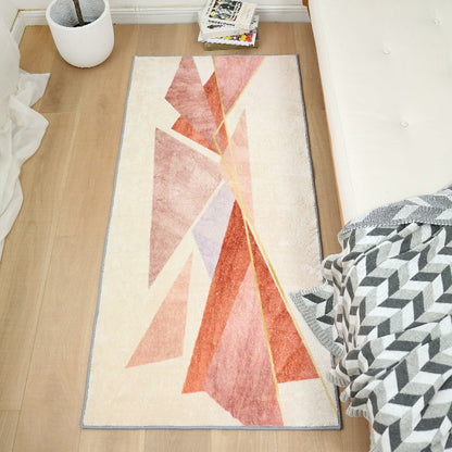 Western Home Decor Rug Multi Color Abstract Printed Indoor Rug Synthetics Non-Slip Backing Pet Friendly Area Carpet Pink Clearhalo 'Area Rug' 'Rug' 2300996