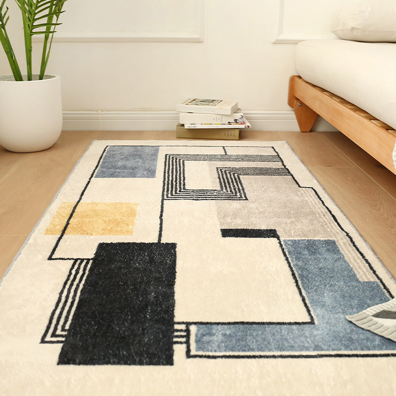 Western Home Decor Rug Multi Color Abstract Printed Indoor Rug Synthetics Non-Slip Backing Pet Friendly Area Carpet Beige Clearhalo 'Area Rug' 'Rug' 2301000
