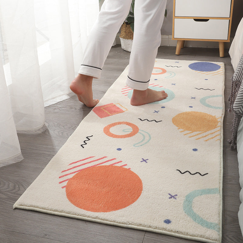 Cute Kids Bedroom Rug Multi Colored Cartoon Printed Area Rug Lamb Wool Non-Slip Machine Washable Rug - view 6