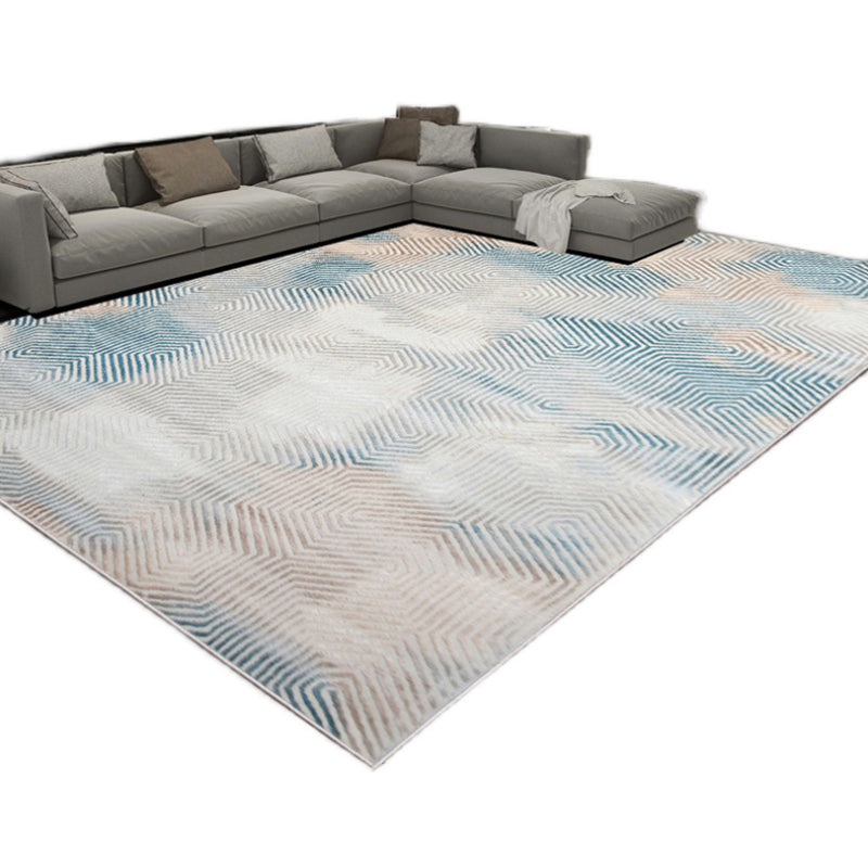 Formal Decoration Rug Multi Colored Abstract Printed Indoor Rug Polyster Non-Slip Backing Pet Friendly Carpet