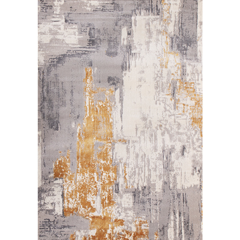 Calming Abstract Printed Rug Multi Colored Cotton Blend Indoor Rug Non-Slip Backing Easy Care Area Carpet for Room