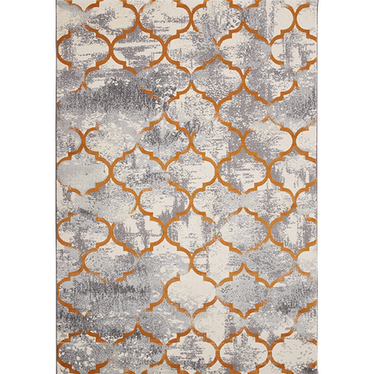 Multi Colored Industrial Rug Cotton Blend Abstract Print Indoor Rug Non-Slip Backing Pet Friendly Carpet for Living Room - Clearhalo - 'Area Rug' - 'Rug' - 2309455