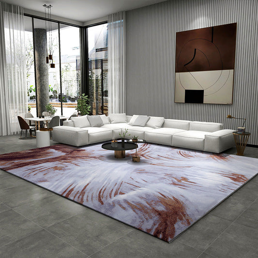 Comfort Living Room Rug Multi Colored Abstract Patterned Indoor Rug Synthetics Non-Slip Backing Washable Carpet