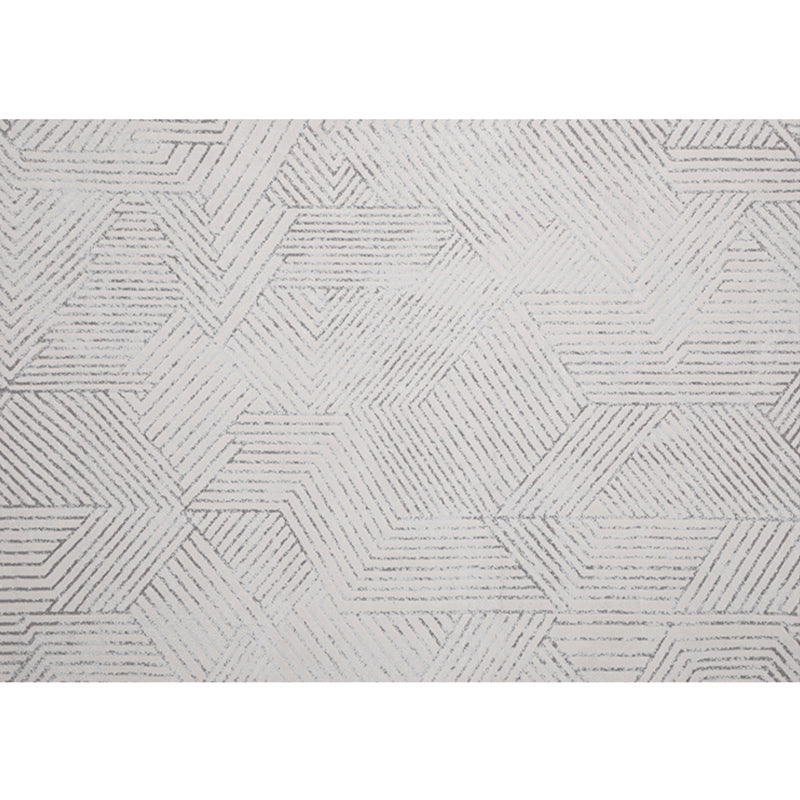 Multi-Color Abstract Print Rug Cotton Blend Minimalist Area Carpet Non-Slip Backing Pet Friendly Area Rug for Parlor - Light Gray - 6'7" x 9'6" - Clearhalo - 'Area Rug' - 'Rug' - 2309600