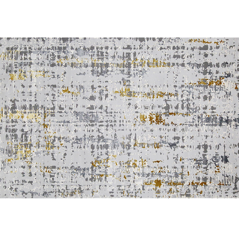 Modern Living Room Rug Multi Colored Abstract Printed Indoor Rug Polyster Easy Care Machine Washable Area Carpet - Light Gray-White - Clearhalo - 'Area Rug' - 'Rug' - 2309605
