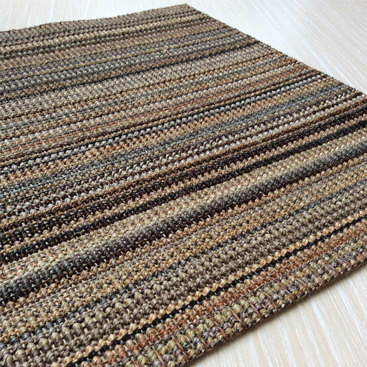 Light Brown Solid Color Rug Sisal Cottage Area Carpet Anti-Slip Machine Washable Pet Friendly Indoor Rjug for Living Room - Clearhalo - 'Area Rug' - 'Rug' - 2317866