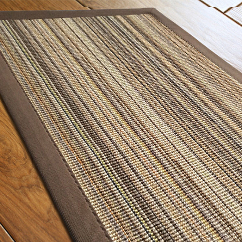 Multi Color Rustic Rug Sisal Solid Color Indoor Rug Anti-Slip Backing Stain-Resistant Machine Washable Carpet for Home - Red Brown - Clearhalo - 'Area Rug' - 'Rug' - 2317890
