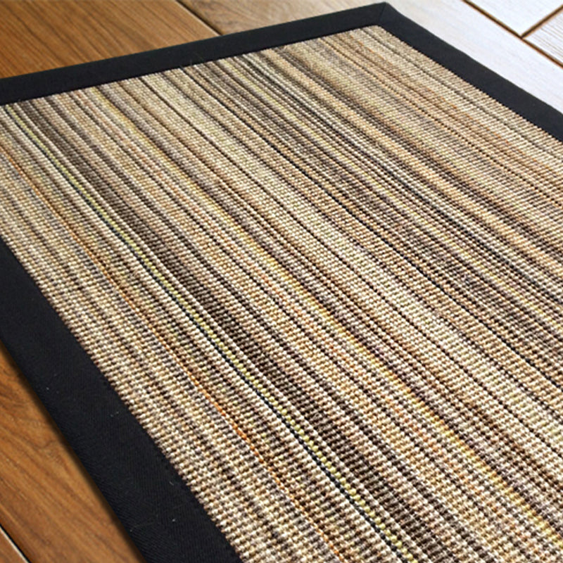 Multi Color Rustic Rug Sisal Solid Color Indoor Rug Anti-Slip Backing Stain-Resistant Machine Washable Carpet for Home - Dark Beige - Clearhalo - 'Area Rug' - 'Rug' - 2317892