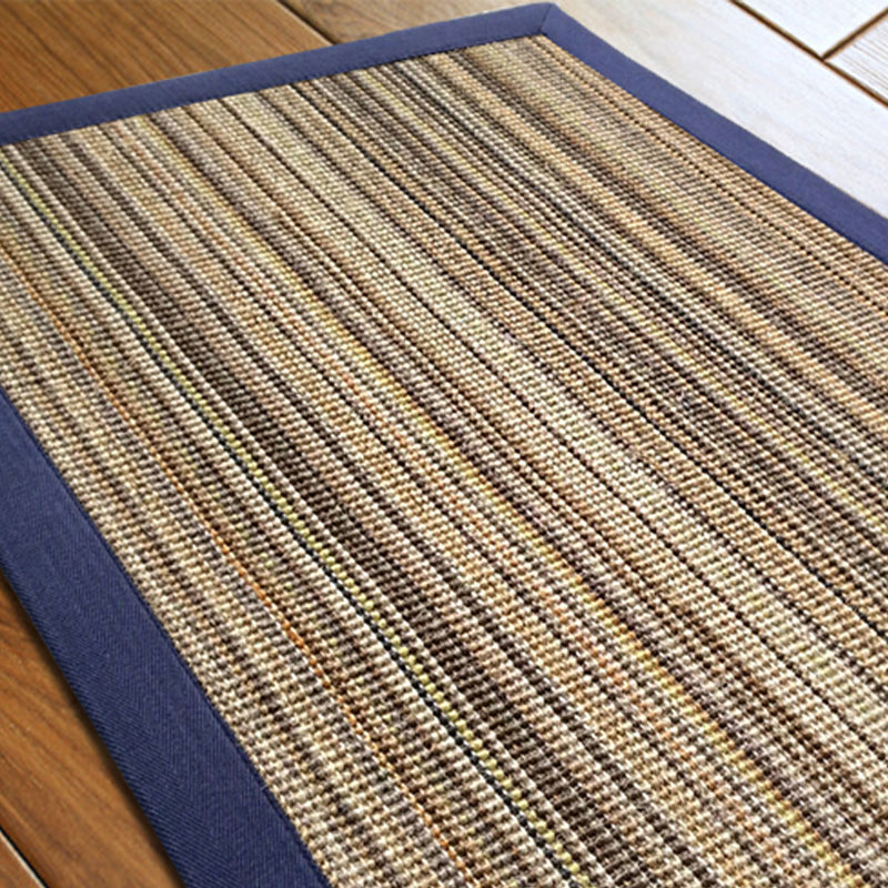 Multi Color Rustic Rug Sisal Solid Color Indoor Rug Anti-Slip Backing Stain-Resistant Machine Washable Carpet for Home - Dark Blue-Gray - Clearhalo - 'Area Rug' - 'Rug' - 2317893