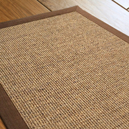 Minimalist Living Room Rug Multi Color Solid Color Indoor Rug Sisal Non-Slip Backing Machine Washable Area Carpet - Light Brown - Clearhalo - 'Area Rug' - 'Rug' - 2317909