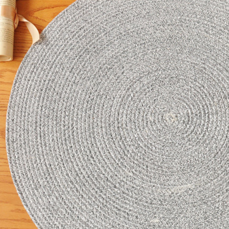 Simplicity Bedroom Rug Multi Color Solid Color Area Carpet Sisal Non-Slip Backing Machine Washable Indoor Rug Silver Gray Clearhalo 'Area Rug' 'Rug' 2317942
