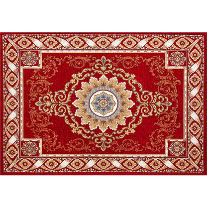 Shabby Chic Flower Rug Multi Colored Synthetics Area Carpet Non-Slip Backing Stain-Resistant Washable Area Rug for Parlor Clearhalo 'Area Rug' 'Rugs' 'Vintage' Rug' 2325796