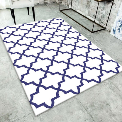 Simple Living Room Rug Multi Color Geometric Print Indoor Rug Non-Slip Backing Pet Friendly Area Carpet Ivory Clearhalo 'Area Rug' 'Modern' 'Rugs' Rug' 2362633