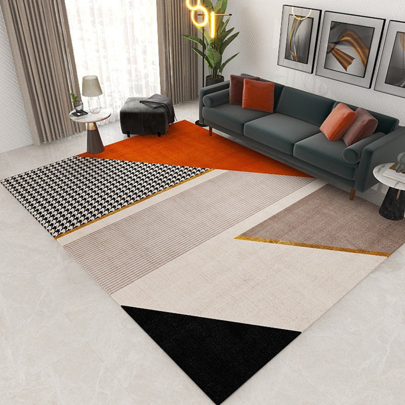 Formal Geometric Print Rug Multi Color Polypropylene Indoor Rug Pet Friendly Machine Washable Carpet for Living Room Camel Clearhalo 'Area Rug' 'Modern' 'Rugs' Rug' 2374693