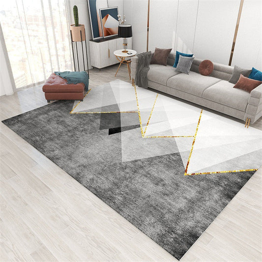 Formal Geometric Print Rug Multi Color Polypropylene Indoor Rug Pet Friendly Machine Washable Carpet for Living Room Grey Clearhalo 'Area Rug' 'Modern' 'Rugs' Rug' 2374697