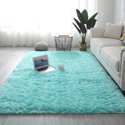 Calming Living Room Rug Multicolored Patterned Indoor Rug Shag Non-Slip Backing Pet Friendly Area Carpet Green Clearhalo 'Area Rug' 'Casual' 'Rugs' Rug' 2374973