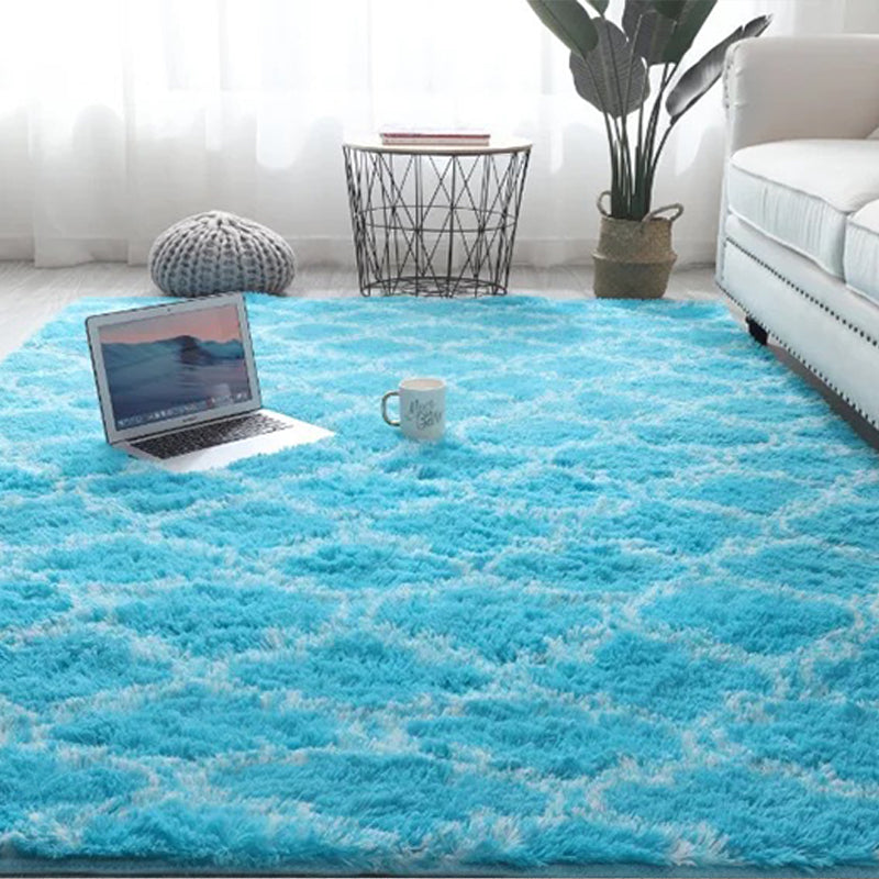 Calming Living Room Rug Multicolored Patterned Indoor Rug Shag Non-Slip Backing Pet Friendly Area Carpet Blue Clearhalo 'Area Rug' 'Casual' 'Rugs' Rug' 2374974