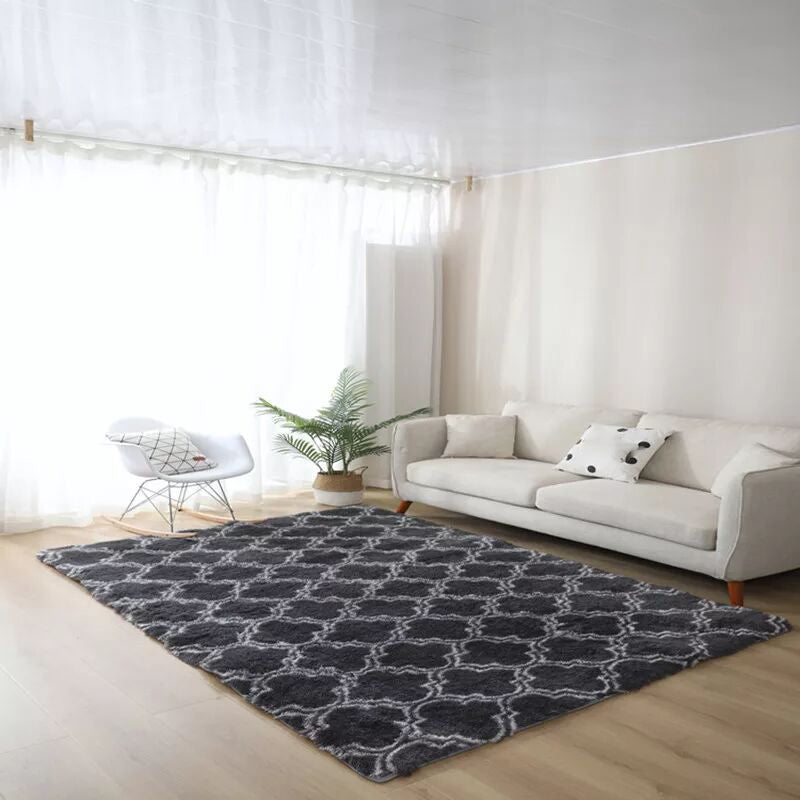 Calming Living Room Rug Multicolored Patterned Indoor Rug Shag Non-Slip Backing Pet Friendly Area Carpet Dark Gray Clearhalo 'Area Rug' 'Casual' 'Rugs' Rug' 2374975