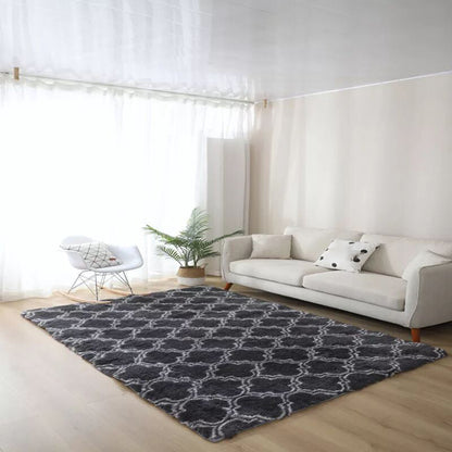 Calming Living Room Rug Multicolored Patterned Indoor Rug Shag Non-Slip Backing Pet Friendly Area Carpet Dark Gray Clearhalo 'Area Rug' 'Casual' 'Rugs' Rug' 2374975