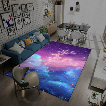 Trendy Living Room Rug Multi-Color Space Patterned Indoor Rug Synthetics Anti-Slip Backing Pet Friendly Carpet Clearhalo 'Area Rug' 'Rug' 2392249