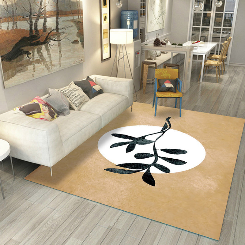Casual Living Room Rug Multi Color Colorblocked Area Carpet Polypropylene Non-Slip Easy Care Indoor Rug - Brown - Clearhalo - 'Area Rug' - 'Rug' - 2392826
