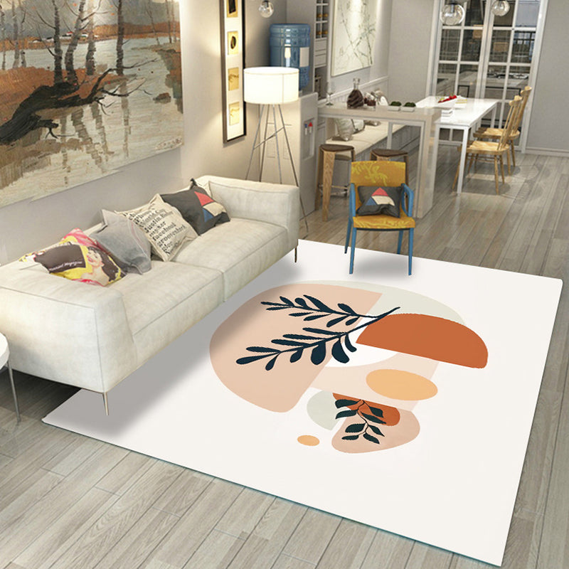 Casual Living Room Rug Multi Color Colorblocked Area Carpet Polypropylene Non-Slip Easy Care Indoor Rug - White - Clearhalo - 'Area Rug' - 'Rug' - 2392829