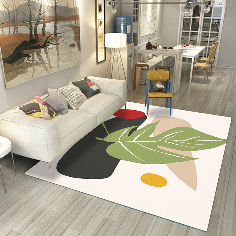 Casual Living Room Rug Multi Color Colorblocked Area Carpet Polypropylene Non-Slip Easy Care Indoor Rug - Green - Clearhalo - 'Area Rug' - 'Rug' - 2392830
