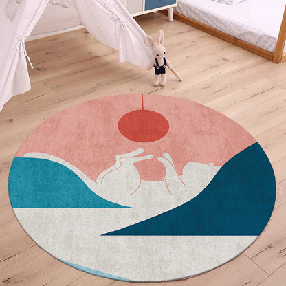 Relaxing Bedroom Rug Multicolored Colorblocked Area Carpet Polypropylene Non-Slip Washable Indoor Rug Clearhalo 'Area Rug' 'Rug' 2392852