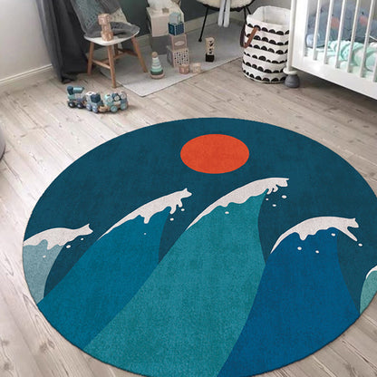 Relaxing Bedroom Rug Multicolored Colorblocked Area Carpet Polypropylene Non-Slip Washable Indoor Rug Clearhalo 'Area Rug' 'Rug' 2392854