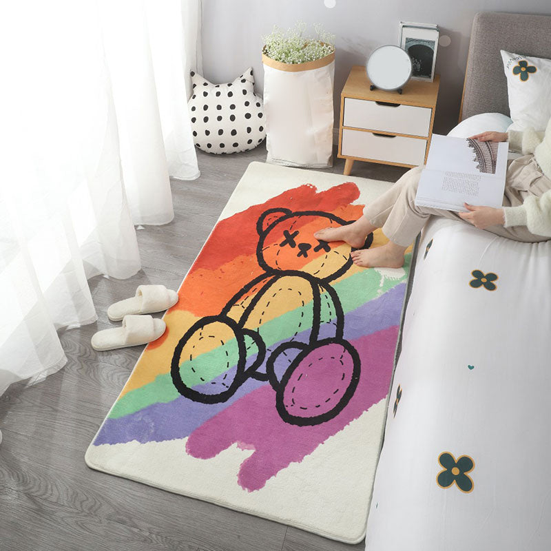 Purple Cartoon Print Rug Polyster Nordic Indoor Rug Non-Slip Backing Washable Easy Care Area Carpet for Room - Clearhalo - 'Area Rug' - 'Rug' - 2393493