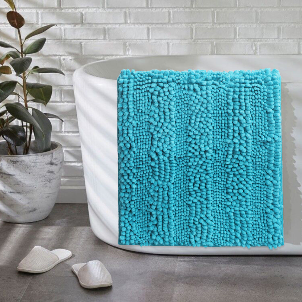 Chenille Soft Non-slip Water Absorbent and Quick Dry Plush Bath Mat Water Absorbent Shower Mat - Feblilac® Mat