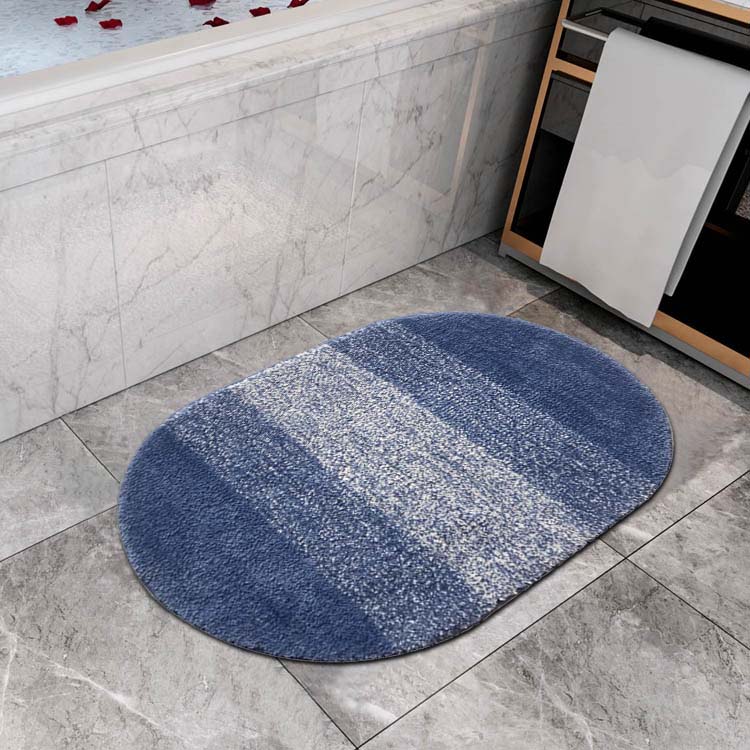 Gradient Rounded Rectangle Line Art Bathroom Mat - Feblilac® Mat
