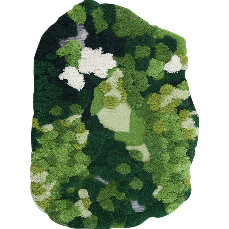Novelty Shape Plant Rug Multicolored Funky Indoor Rug Lamb Wool Pet Friendly Stain-Resistant Area Carpet for Room Green 2' x 2'7" Clearhalo 'Area Rug' 'Rug' 2434960