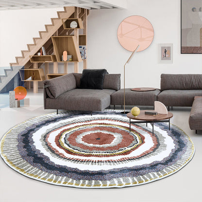 Novelty Geometric Rug Multicolored Polyster Indoor Rug Anti-Slip Backing Pet Friendly Easy Care Area Carpet for Living Room