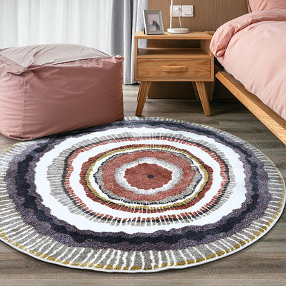 Novelty Geometric Rug Multicolored Polyster Indoor Rug Anti-Slip Backing Pet Friendly Easy Care Area Carpet for Living Room