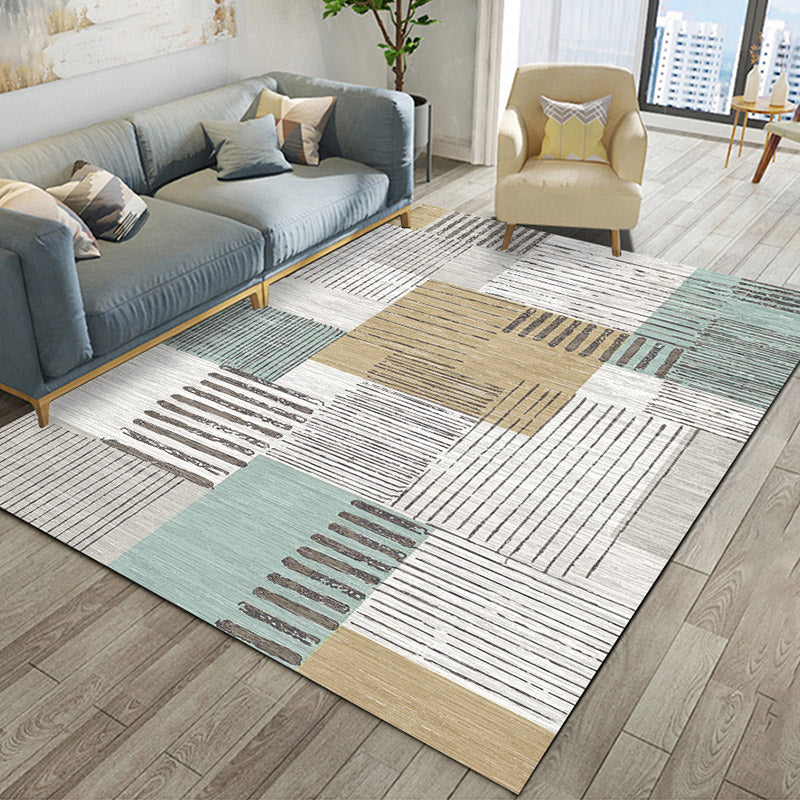 Relaxing Living Room Rug Multi Color Geometric Pattern Area Carpet Polypropylene Non-Slip Backing Washable Area Rug Clearhalo 'Area Rug' 'Modern' 'Rugs' Rug' 2463759