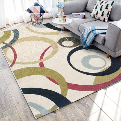 Relaxing Living Room Rug Multi Color Geometric Pattern Area Carpet Polypropylene Non-Slip Backing Washable Area Rug Beige Clearhalo 'Area Rug' 'Modern' 'Rugs' Rug' 2463761