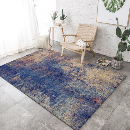 Nordic Abstract Printed Rug Multi Colored Polyster Area Carpet Non-Slip Backing Pet Friendly Indoor Rug for Living Room
