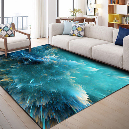 Nordic Abstract Printed Rug Multi Colored Polyster Area Carpet Non-Slip Backing Pet Friendly Indoor Rug for Living Room