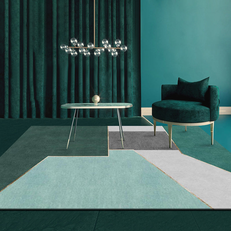 Multi Color Calming Rug Cotton Blend Geometric Printed Area Carpet Non-Slip Backing Easy Care Indoor Rug for Parlor - Clearhalo - 'Area Rug' - 'Rug' - 2464430