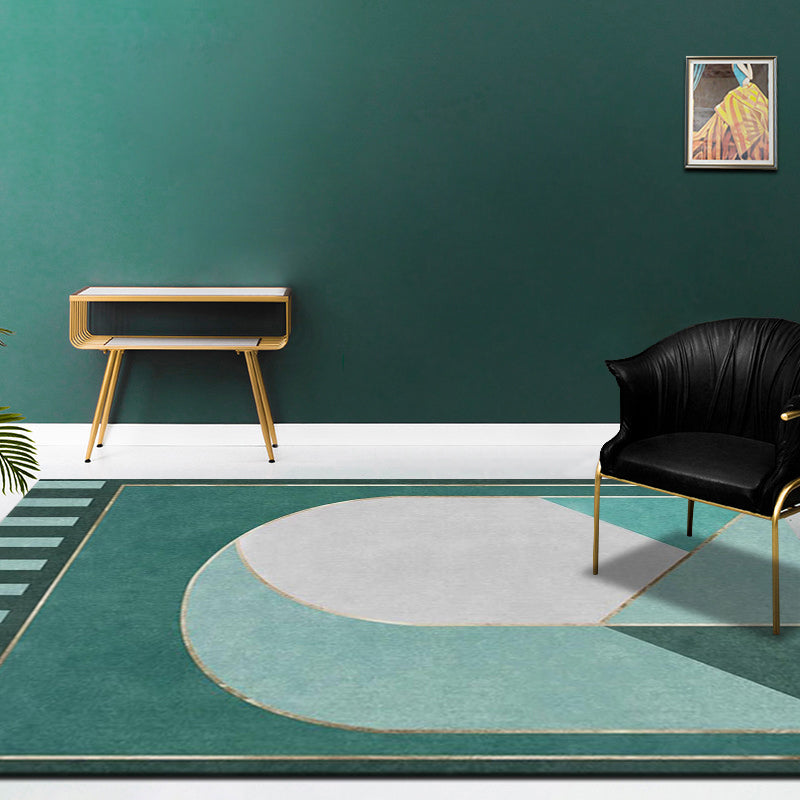 Multi Color Calming Rug Cotton Blend Geometric Printed Area Carpet Non-Slip Backing Easy Care Indoor Rug for Parlor - Clearhalo - 'Area Rug' - 'Rug' - 2464435