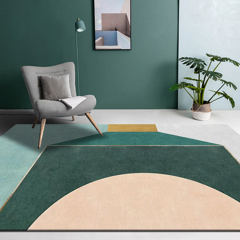 Multi Color Calming Rug Cotton Blend Geometric Printed Area Carpet Non-Slip Backing Easy Care Indoor Rug for Parlor - Clearhalo - 'Area Rug' - 'Rug' - 2464437