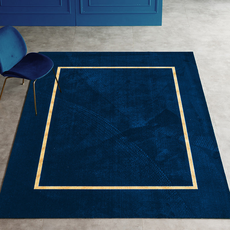 Blue Scandinavian Rug Nylon Geometric Patterned Area Carpet Non-Slip Pet Friendly Easy Care Indoor Rug for Decor - Blue - Clearhalo - 'Area Rug' - 'Rug' - 2464477