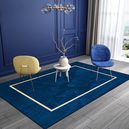 Blue Scandinavian Rug Nylon Geometric Patterned Area Carpet Non-Slip Pet Friendly Easy Care Indoor Rug for Decor - Clearhalo - 'Area Rug' - 'Rug' - 2464478
